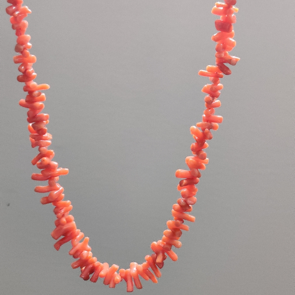 Genuine Undyed Coral Branch Necklace - Picture 9 of 16